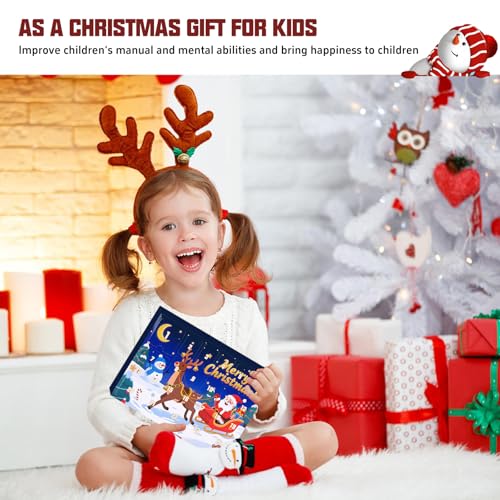 Christmas Advent Calendar, 24 Days Countdown Blind Box,Christmas Countdown Advent Calendar with Glowing Resin Figurines - Blind Box Holiday Decor for Desk, Car, or Home