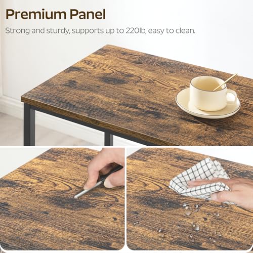 YATINEY 78.7-Inch Rectangular Bar Table - Industrial Counter Height Dining
