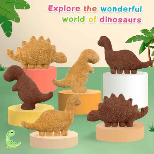 Dino Nuggets Pillow Plush, Dinosaur Chicken Plush Nuggets Pillow for Funny Birthday Gifts, Cute Funny Stuffed Animal for Boy and Girl, Dinosaur Gifts for Kids Teens and Adults (Tyran Rex, Small)