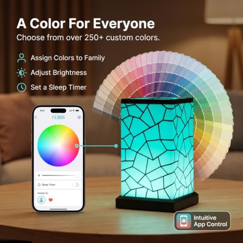 Friendship Lamp® by Filimin Single - Wi-Fi Touch LED Light for Long-Distance Connection