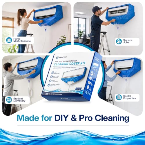 Mini Split Cleaning Bag 40-51 Inch Waterproof AC Maintenance Cover - Reusable
