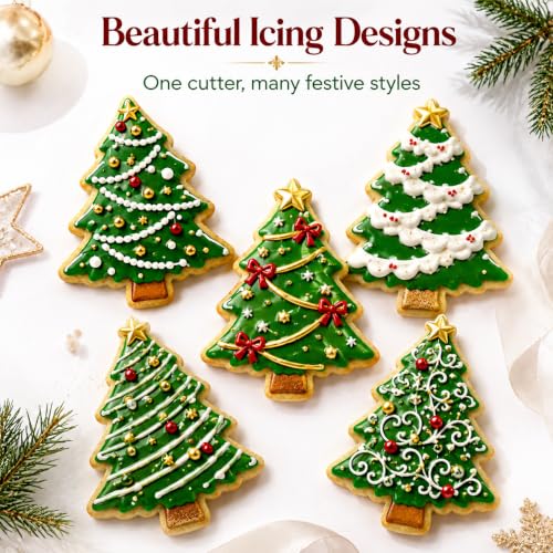 Large 5'' Christmas Tree Cookie Cutter - Stainless Steel Bakeware