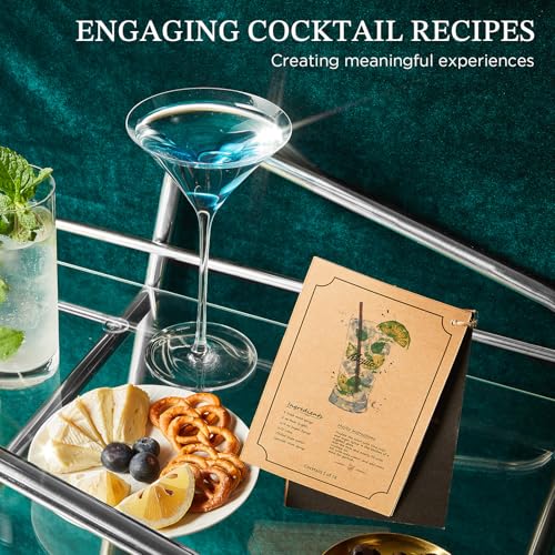 KITESSENSU Silver 24-Piece Cocktail Shaker Set with Stand - Complete Bartender Kit