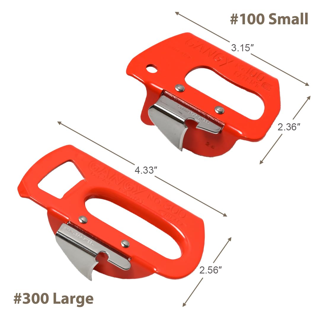 GANGY 2 in 1 Can Opener and Bottle Opener Made in Japan Steel Body with Stainless Steel Blade Compact Easy to Use Kitchen Tool (#100 Small)