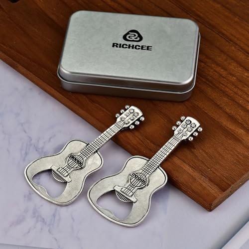 Guitar Bottle Opener Set - Music Lover Beer Openers, Pack of 2