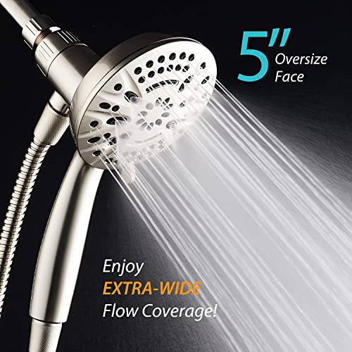 Magnetic Docking Handheld Shower Head with 8 Settings - Nickel Finish