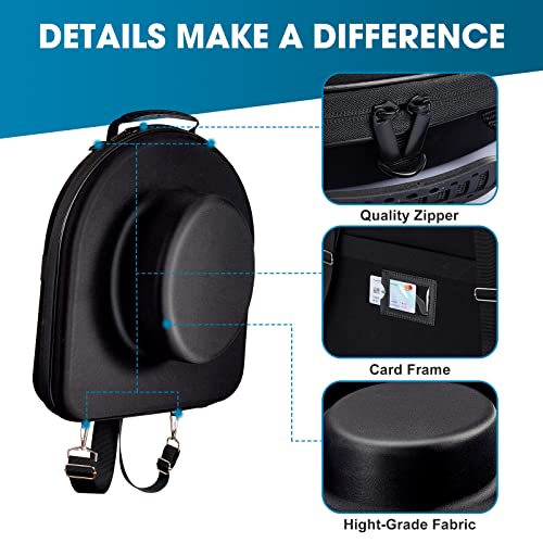 MOSLA Black Travel Fedora Hat Box Carrier - Universal Size, Backpack & Shoulder Bag