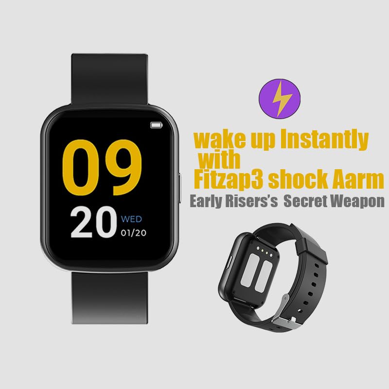 Electric Shock Alarm Clock for Heavy Sleepers - Wearable Silent Shock Pulse with Touch Screen