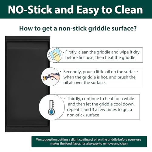 Cast Iron Griddle Replacement for GE Gas Stoves - 19.5 x 9 Inches