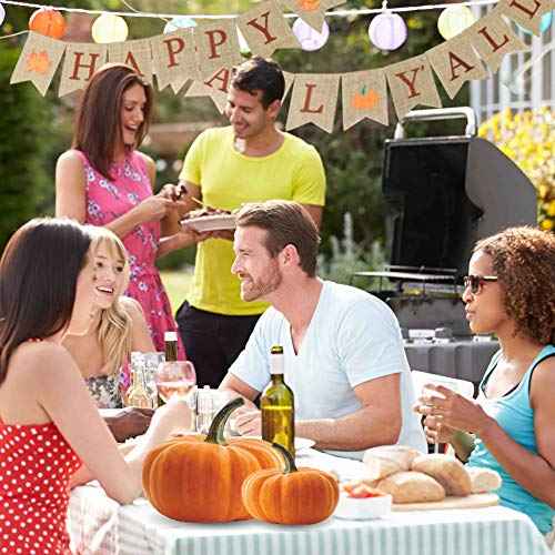 Happy Fall Yall Burlap Banner for Fireplace Thanksgiving Decor Fall Sign Mantel Autumn Rustic Maple Leaf Pumpkin Harvest Banner Autumn Hanging Decorations Wall Indoor Outdoor Office Home Back Drop