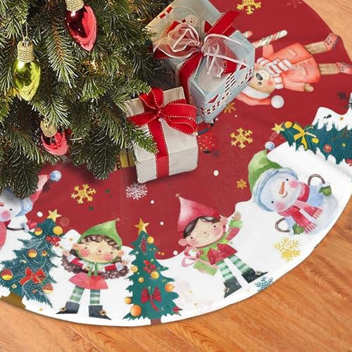 Christmas Tree Skirt 30",Christmas Snowman Xmas for Holiday