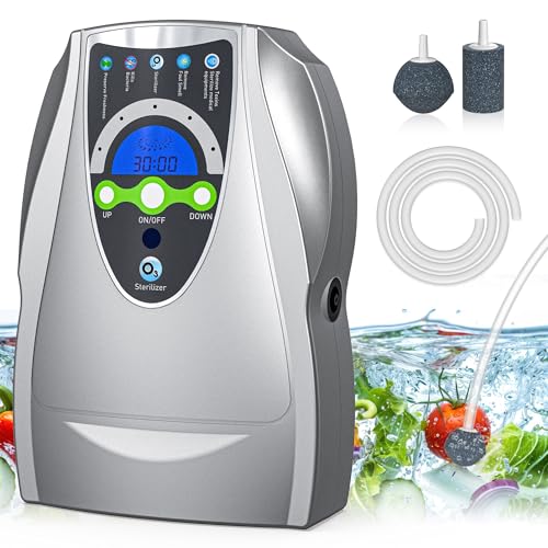 Ozone Generator Purifier for Air Water Fruits Vegetables - Silver