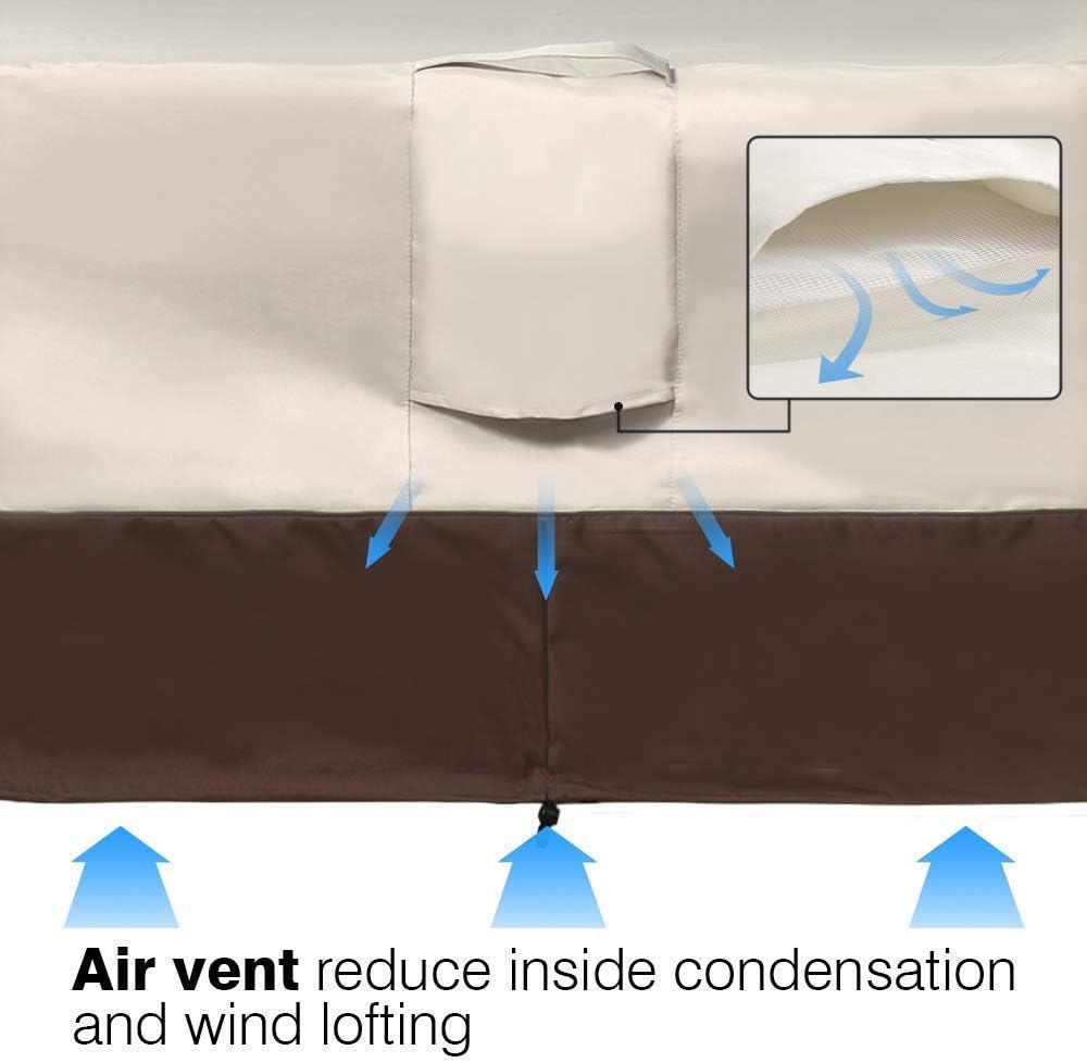 VAILGE Heavy Duty Outdoor Sofa Cover - 100% Waterproof & Breathable | Large Deep Size, Beige & Brown