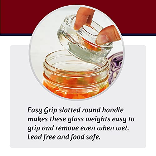 Brillenti Mason Jar Fermentation Kit with Easy Grip Lids & Weights – Food Grade Sauerkraut & Kimchi Starter