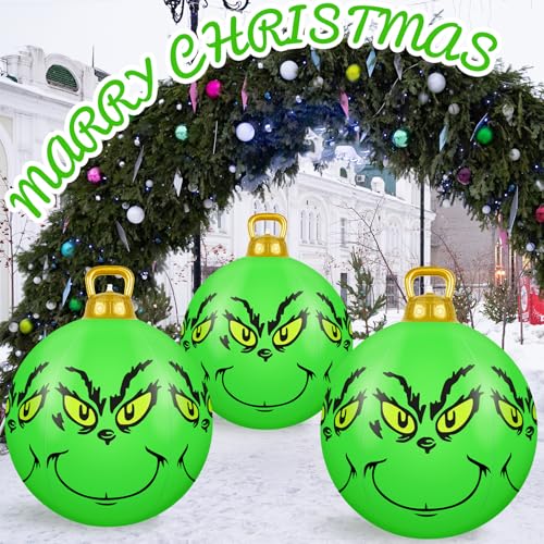 Denylo Pro 1 Pc 23.6-Inch Green Inflatable Christmas Ball Holiday Decor