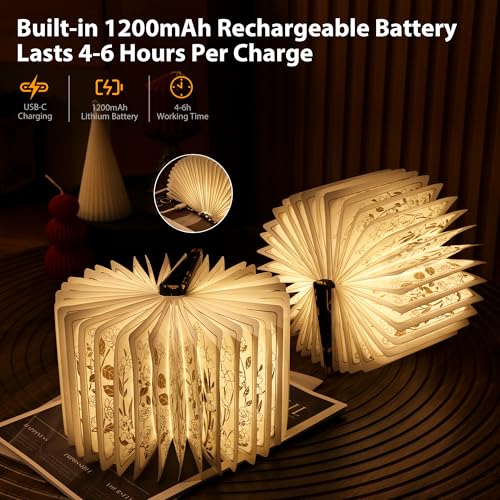 ZBOLE Black Folding Book Lamp – Portable 0–360° Book Light with 3 Modes