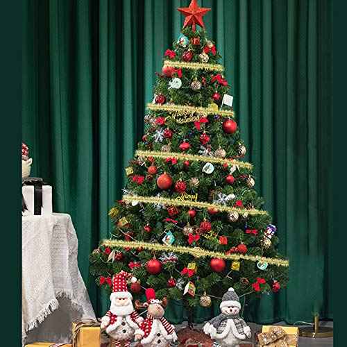 Tongcloud 4 Rolls Christmas Tinsel Ribbon Metallic Wire Garland Tinsel Wire Garland Metallic Glitter Ribbon for Christmas Wedding Birthday Party