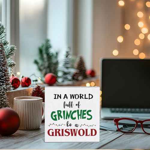 Christmas Vacation Decorations for Office Table Funny Xmas Vacation Decor for Living Room Christmas Holiday Decor Room 5 X 5 Inches