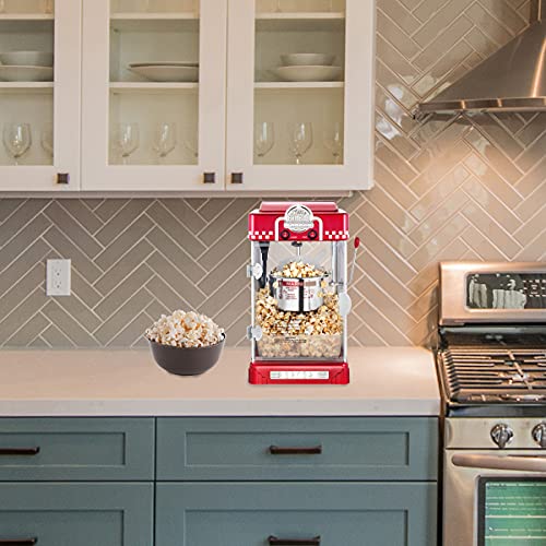 Great Northern Popcorn Little Bambino 2.5oz Red Popcorn Machine - Nostalgic Countertop Design