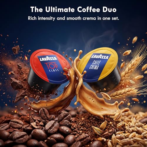 Lavazza Blue Coffee Capsules Variety Pack 100 Count - Top Class & Caffè Crema Blends, Compatible with LB Machines