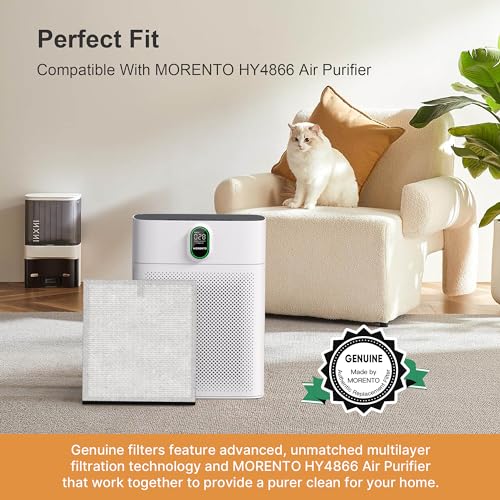 Genuine HEPA HY4866 Replacement Filter Set - Light Grey, 2 Pack - Enhanced Filtration