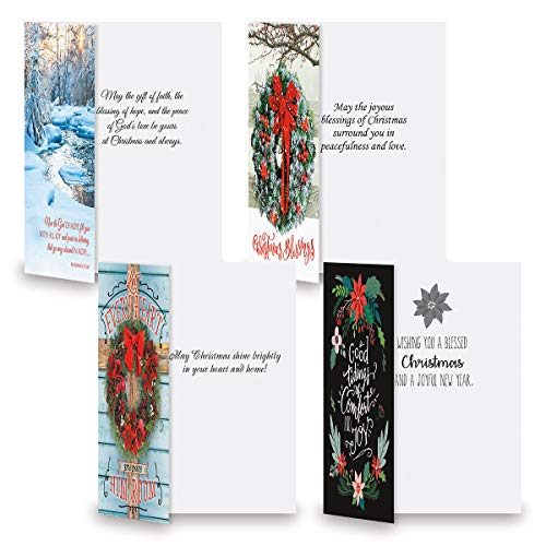 Current Expressions 32 Christmas Greeting Card Set with Faith & Scripture - 16 Designs, 32 Cards