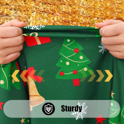 Smiry Christmas Green Tablecloth 6 ft Elastic Polyester 30 x 72 in (2 Pack)