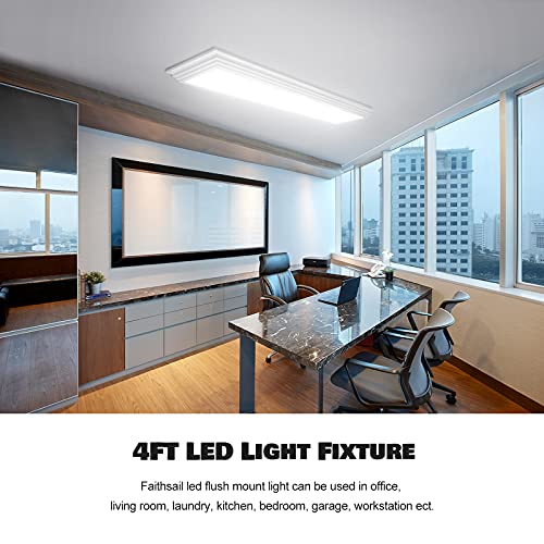 4FT Dimmable LED Wraparound Light - 3 Color Temp, 50W Flush Mount Ceiling Fixture - 1 Pack