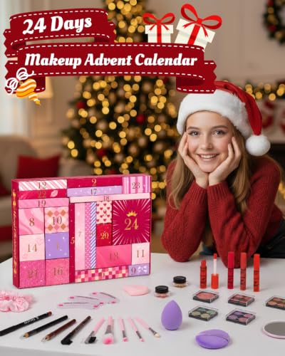Makeup Advent Calendar 2026 - 24 Days Teen & Adult Beauty Set by Leapio