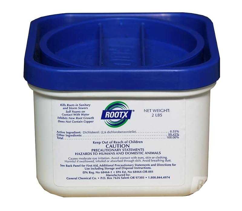 RootX 2 lb. Foaming Root Control for Sewer Lines & Septic Systems - No Funnel Needed