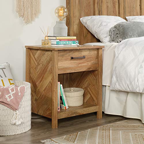 Sauder Cannery Bridge Nightstand with Spacious Drawer - Sindoori Mango Finish