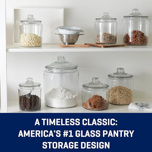 Set of 2 1-Gallon Glass Storage Jars with Lids - Heritage Hill Collection