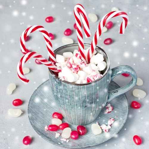 32pcs Christmas Plastic Candy Canes Xmas Tree Hanging Ornaments Twisted Crutch Candy Canes for Xmas Crafts Indoor Outdoor Decor (Red(12cm)-nohole)