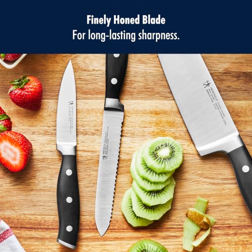 Henckels Forged Accent Razor-Sharp Kitchen Knife Set - Black Handle, 3-Piece
