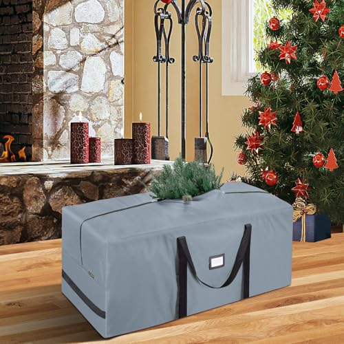 BALEINE 9 ft Christmas Tree Storage Bag - Grey, Heavy Duty 900D Oxford, Pack of 2