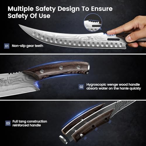 3-Piece Butcher Knife Set with Cleaver and Boning Knife - Meat & BBQ Tools