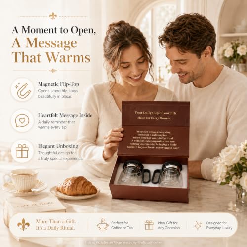 2 Pack 16oz Mini Coffee Pot Mug with Leak-Proof Lid, Gift Boxed - Perfect for Coffee Lovers