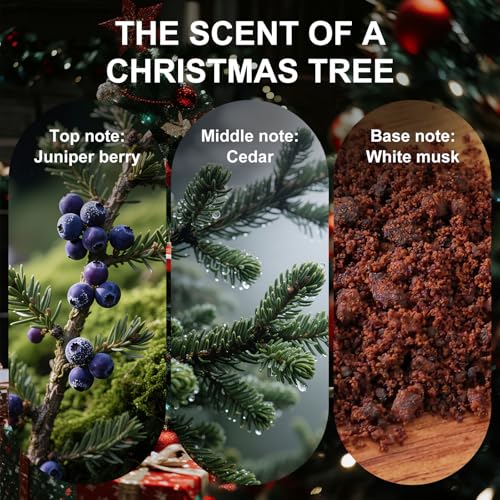 Flower Reed Diffusers Set, 7.10 oz Christmas Cedar Scented Diffuser