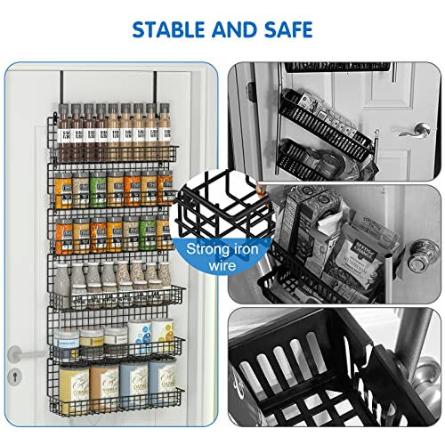 JKsmart Black 6-Tier Wall & Over-the-Door Spice Rack Organizer - Two Sizes