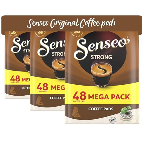 Strong Dark Roast Coffee Pods - 144 Count for Senseo & Compatible Coffee Machines