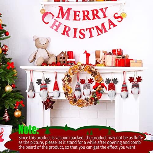 Skylety 48 Pieces Gnome Christmas Tree Ornaments – Plush Hanging Decorations, 24 Variations