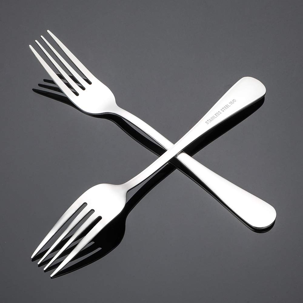 Briout Silverware, Dinner Fork 8 Inches, Forks Set of 12 Premium Food Grade Stainless Steel Forks for Home Kitchen Party Restaurant, Mirror Polished Dishwasher Safe