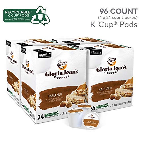 Gloria Jean's Coffees Hazelnut, Single-Serve Keurig K-Cup Pods,