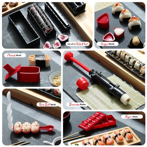 Complete Sushi Making Kit with Rice Cooker & Molds - Beginner to Expert
