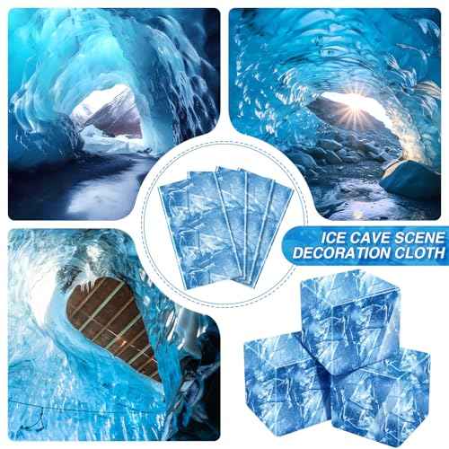 2 Pcs Winter Birthday Decorations Tablecloth 54 x 108 Inch Ice Tablecloth for Winter Onederland/Under Sea/Ocean Theme Party Decor Halloween Anime Character Cosplay Decoration