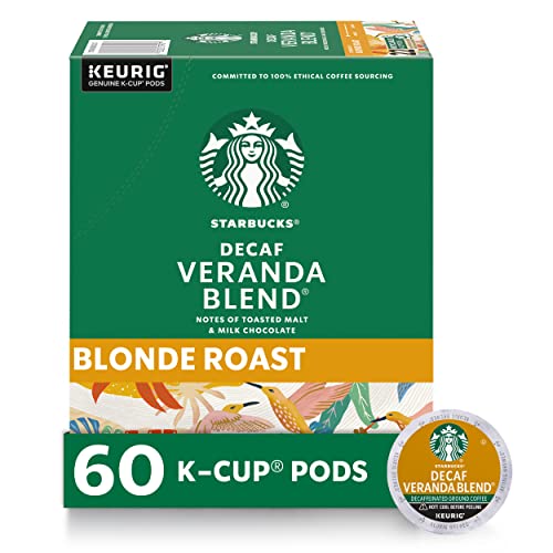 Starbucks Decaf Blonde Roast K-Cup Coffee Pods - 60 Count for Keurig