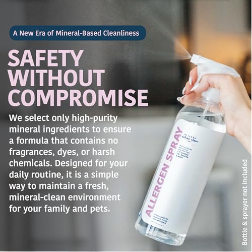 Allergy Asthma Clean Refill Pack - 4 x 32oz Mineral Allergen Spray, Odor-Free
