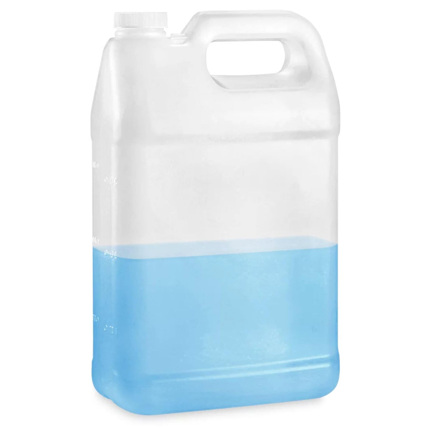 Jumuk Supplies 1 Gallon Plastic Jugs with Lids, Water Jugs Bottles Storage Containers with Ergonomic Handle, FDA compliant made in USA HDPE Container (1, Natural, 1 Gallon)