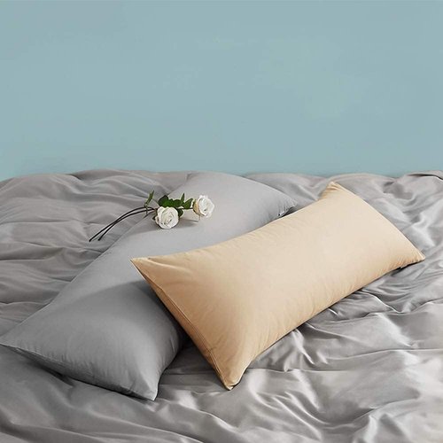 FLXXIE Body Pillow Cover - Super Soft Microfiber | 20x54 Long Pillowcase, Wrinkle & Stain Resistant, Light Taupe