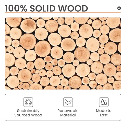 Upsimples 24x36 Natural Solid Wooden Picture Frame for Nursery Decor - 1 Pack